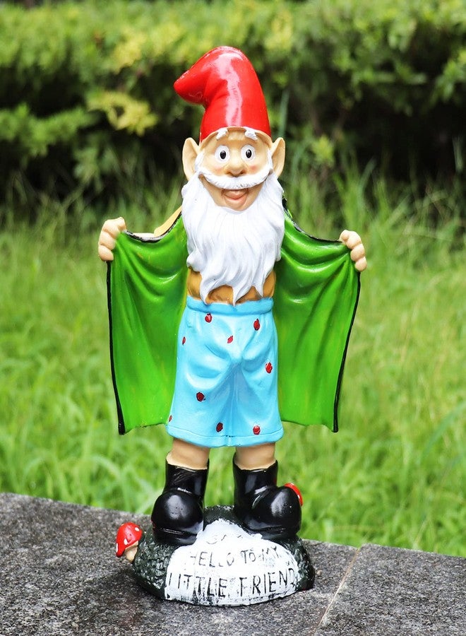 Tirifer 8.3inch/21cm Big Size Garden Gnome, Polyresin Outdoor Sculpture Gnome Statue Garden Figurine Art Garden Decoration for Lawn Yard Balcony Porch Patio (Wizard in Green) - Image 1